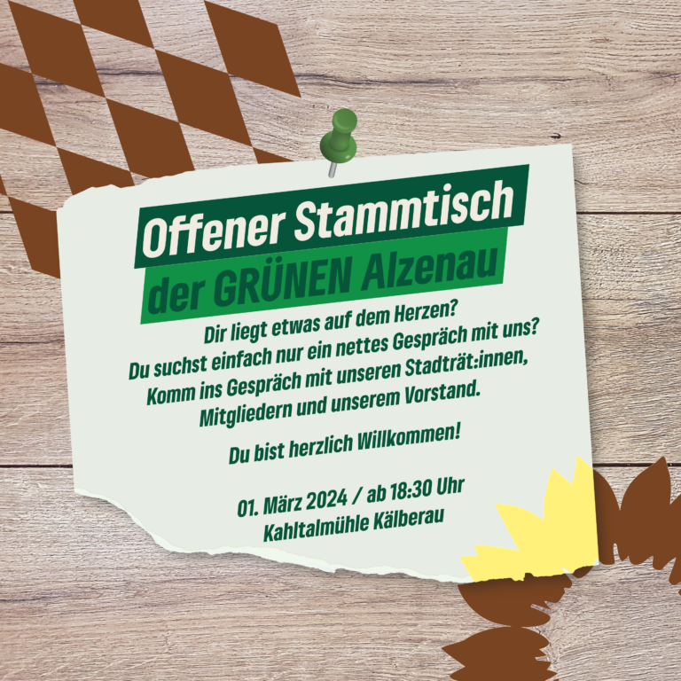 GRÜNER Stammtisch in Kälberau