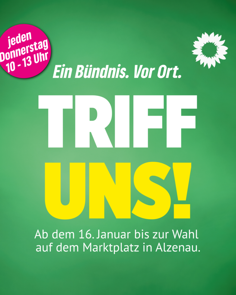 Wahlkampfstand auf dem Marktplatz